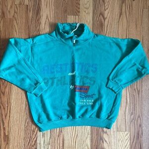 Vintage carrera sport pullover graphic sweatshirt with restetics and athletics L